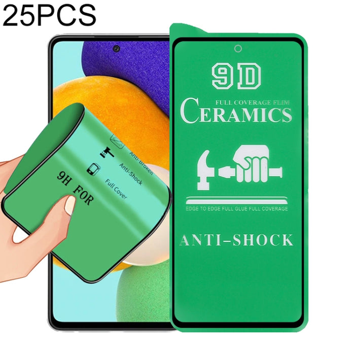 Película de cerámica con pegamento completo de pantalla completa 25 PCS 9D, For Xiaomi Redmi K40 Pro (25 PCS), For Samsung Galaxy A02s (25 PCS), For Xiaomi Mi 10i (25 PCS), For Samsung Galaxy A12 / A12 Nacho / M12 / A13 5G (25 PCS)                     ...