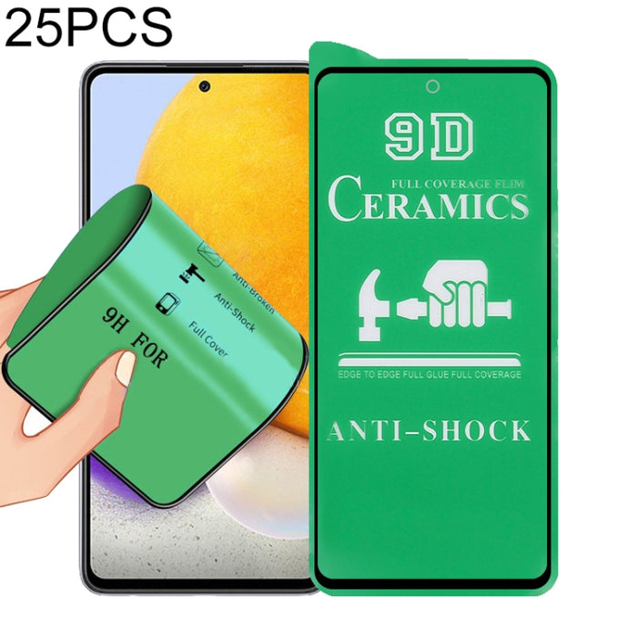 Película de cerámica con pegamento completo de pantalla completa 25 PCS 9D, For Xiaomi Redmi K40 Pro (25 PCS), For Samsung Galaxy A02s (25 PCS), For Xiaomi Mi 10i (25 PCS), For Samsung Galaxy A12 / A12 Nacho / M12 / A13 5G (25 PCS)                     ...