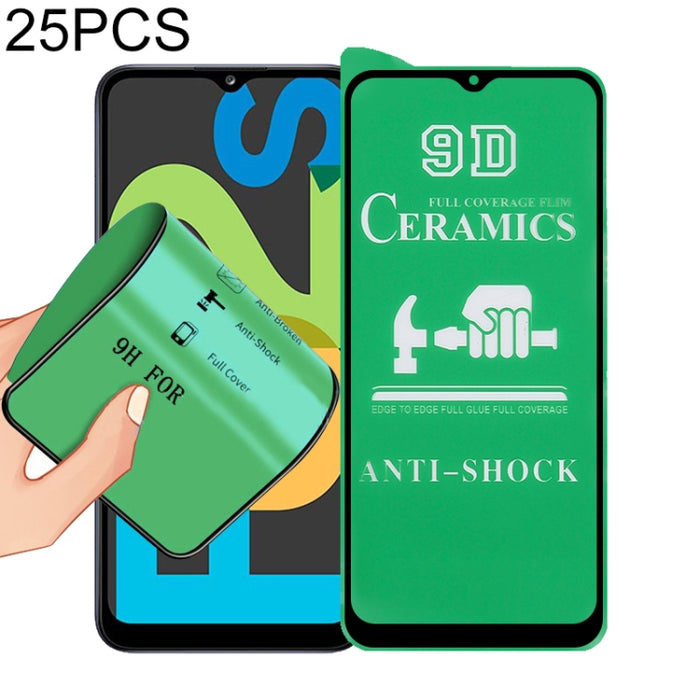 Película de cerámica con pegamento completo de pantalla completa 25 PCS 9D, For Xiaomi Redmi K40 Pro (25 PCS), For Samsung Galaxy A02s (25 PCS), For Xiaomi Mi 10i (25 PCS), For Samsung Galaxy A12 / A12 Nacho / M12 / A13 5G (25 PCS)                     ...