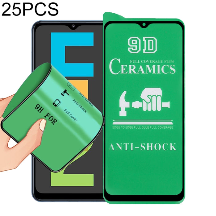 Película de cerámica con pegamento completo de pantalla completa 25 PCS 9D, For Xiaomi Redmi K40 Pro (25 PCS), For Samsung Galaxy A02s (25 PCS), For Xiaomi Mi 10i (25 PCS), For Samsung Galaxy A12 / A12 Nacho / M12 / A13 5G (25 PCS)                     ...