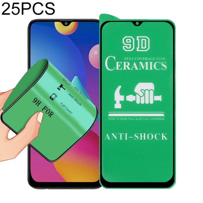 Película de cerámica con pegamento completo de pantalla completa 25 PCS 9D, For Xiaomi Redmi K40 Pro (25 PCS), For Samsung Galaxy A02s (25 PCS), For Xiaomi Mi 10i (25 PCS), For Samsung Galaxy A12 / A12 Nacho / M12 / A13 5G (25 PCS)                     ...