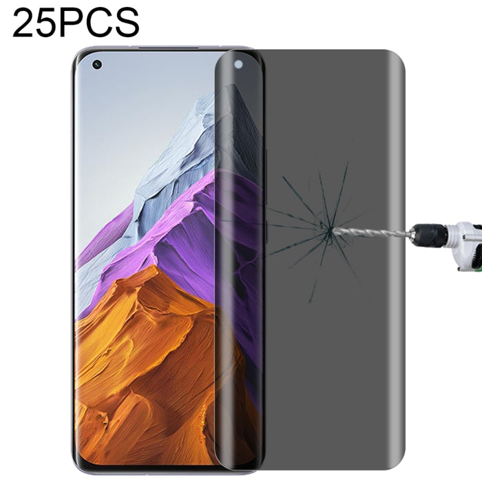 25 PCS 0.3mm 9H Dureza de superficie 3D Película de vidrio de privacidad de superficie curvada, For OPPO Reno5 Pro 5G (25 PCS), For Meizu 18 Pro / 18s Pro (25 PCS), For vivo X50 Pro (25 PCS), For OnePlus 8 Pro (25 PCS), For Xiaomi Mi 11 (25 PCS)       ...