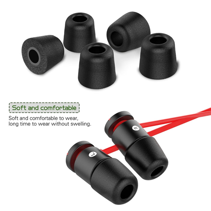 6 pares de tapones para los oídos New Bee NB-M1 de espuma viscoelástica de rebote lento con caja de almacenamiento, adecuados para tapones de auriculares de 5 mm a 7 mm
