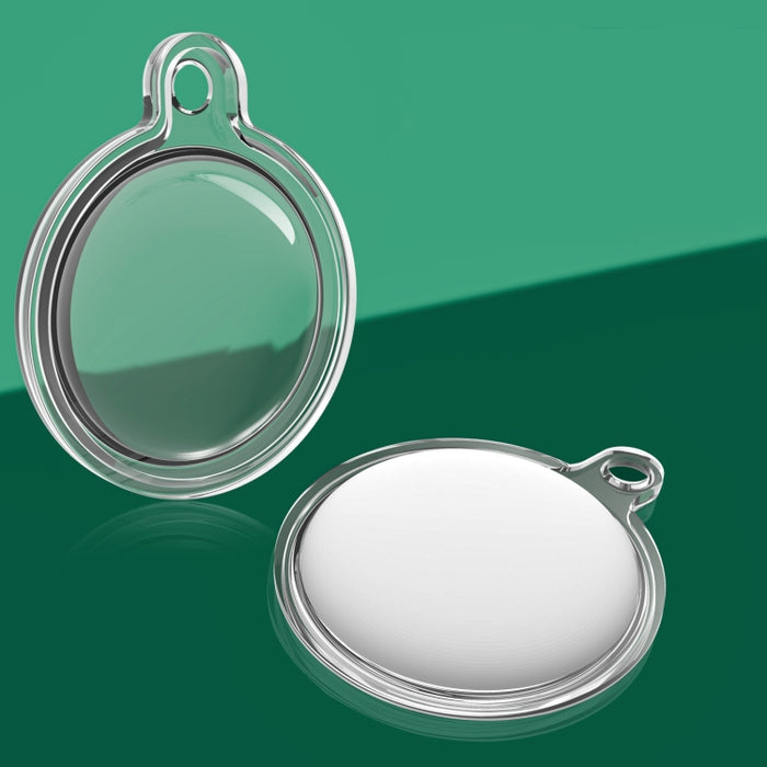 Estuche protector a prueba de golpes de cristal transparente todo incluido con lazo de gancho para llavero