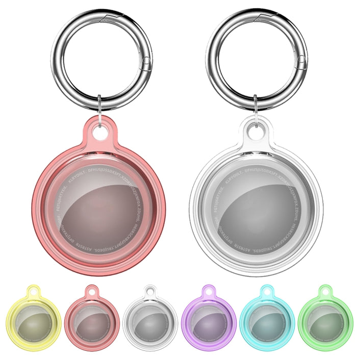 Estuche protector a prueba de golpes de cristal transparente todo incluido con lazo de gancho para llavero
