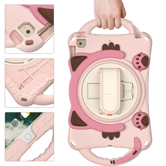 Cute Cat King Kids Estuche protector de EVA a prueba de golpes con soporte y correa para el hombro y manija, For iPad mini 5 / 4 / 3 / 2 /1