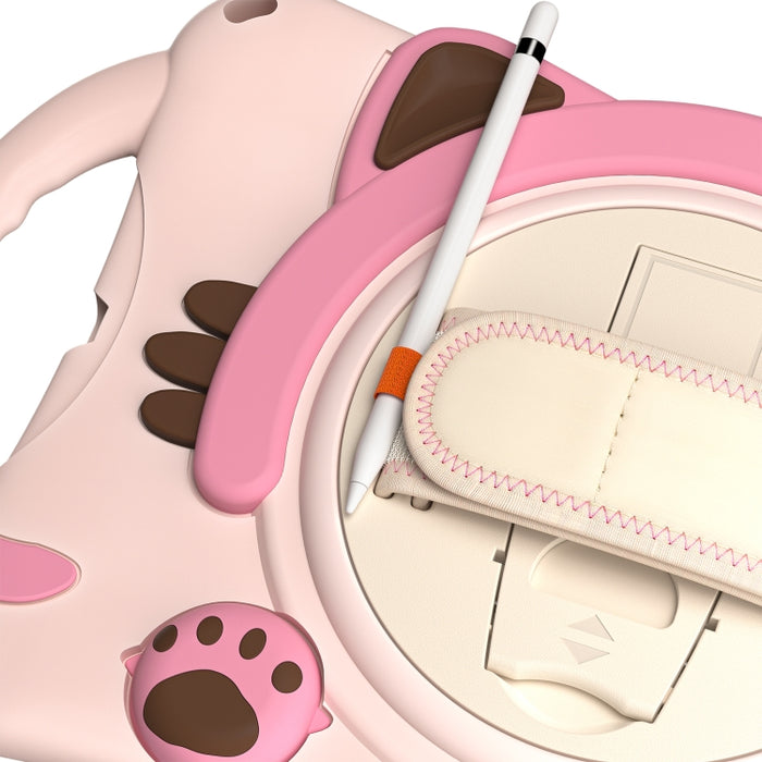 Cute Cat King Kids Estuche protector de EVA a prueba de golpes con soporte y correa para el hombro y manija, For iPad mini 5 / 4 / 3 / 2 /1