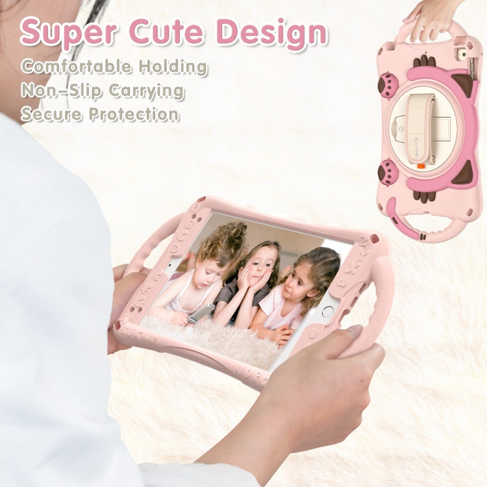 Cute Cat King Kids Estuche protector de EVA a prueba de golpes con soporte y correa para el hombro y manija, For iPad mini 5 / 4 / 3 / 2 /1