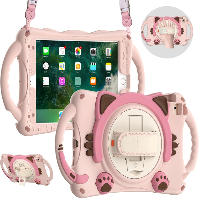 Cute Cat King Kids Estuche protector de EVA a prueba de golpes con soporte y correa para el hombro y manija, For iPad mini 5 / 4 / 3 / 2 /1