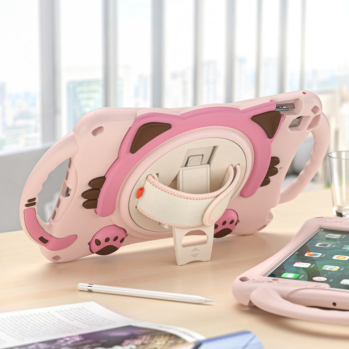 Cute Cat King Kids Estuche protector de EVA a prueba de golpes con soporte y correa para el hombro y manija, For iPad mini 5 / 4 / 3 / 2 /1