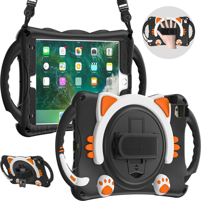 Cute Cat King Kids Estuche protector de EVA a prueba de golpes con soporte y correa para el hombro y manija, For iPad mini 5 / 4 / 3 / 2 /1