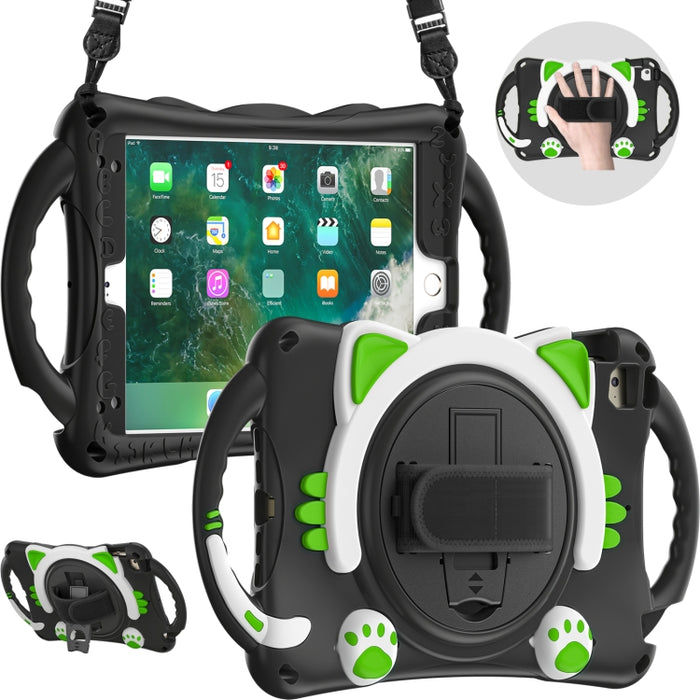 Cute Cat King Kids Estuche protector de EVA a prueba de golpes con soporte y correa para el hombro y manija, For iPad mini 5 / 4 / 3 / 2 /1