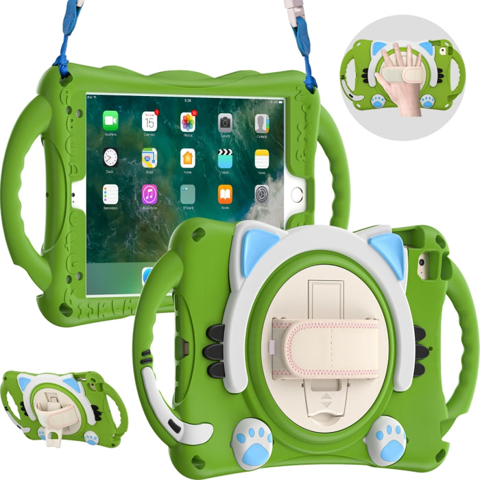 Cute Cat King Kids Estuche protector de EVA a prueba de golpes con soporte y correa para el hombro y manija, For iPad mini 5 / 4 / 3 / 2 /1