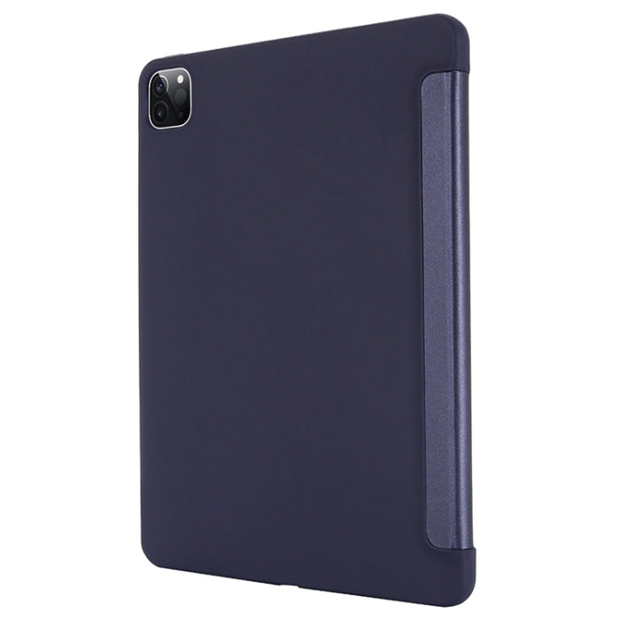 Funda de cuero con tapa horizontal de TPU con soporte de tres pliegues para iPad Pro 11 (2021) / (2020)