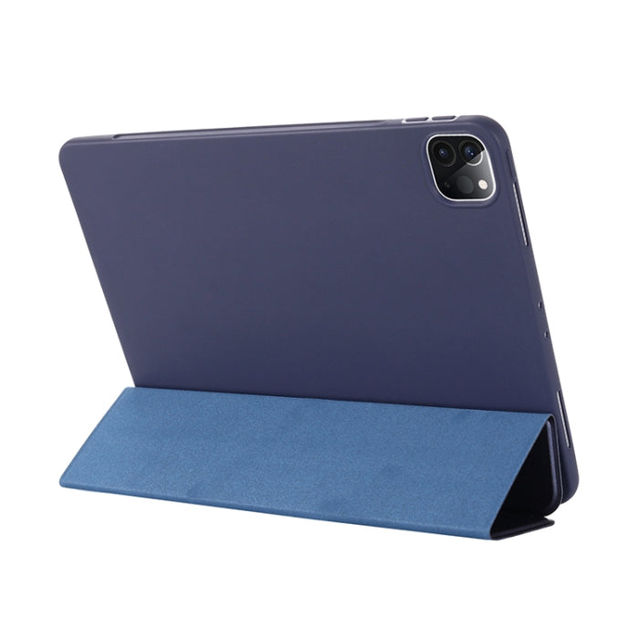 Funda de cuero con tapa horizontal de TPU con soporte de tres pliegues para iPad Pro 11 (2021) / (2020)