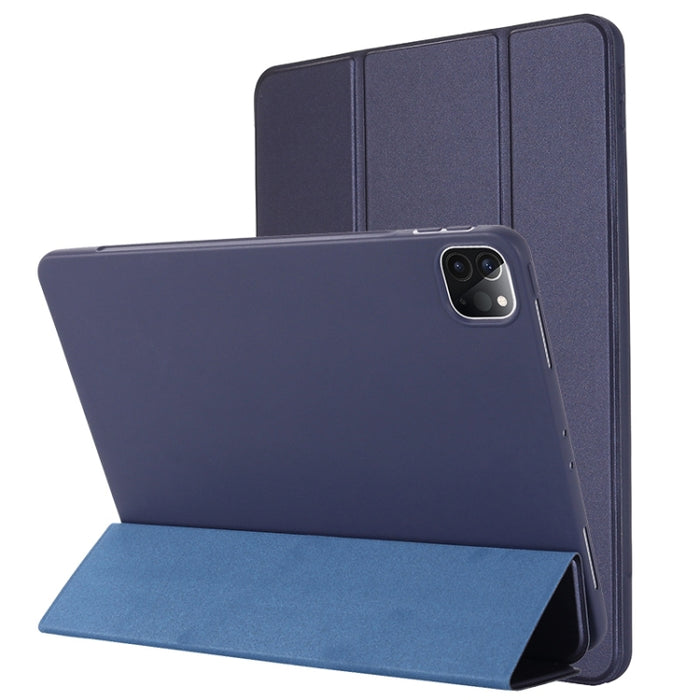 Funda de cuero con tapa horizontal de TPU con soporte de tres pliegues para iPad Pro 11 (2021) / (2020)