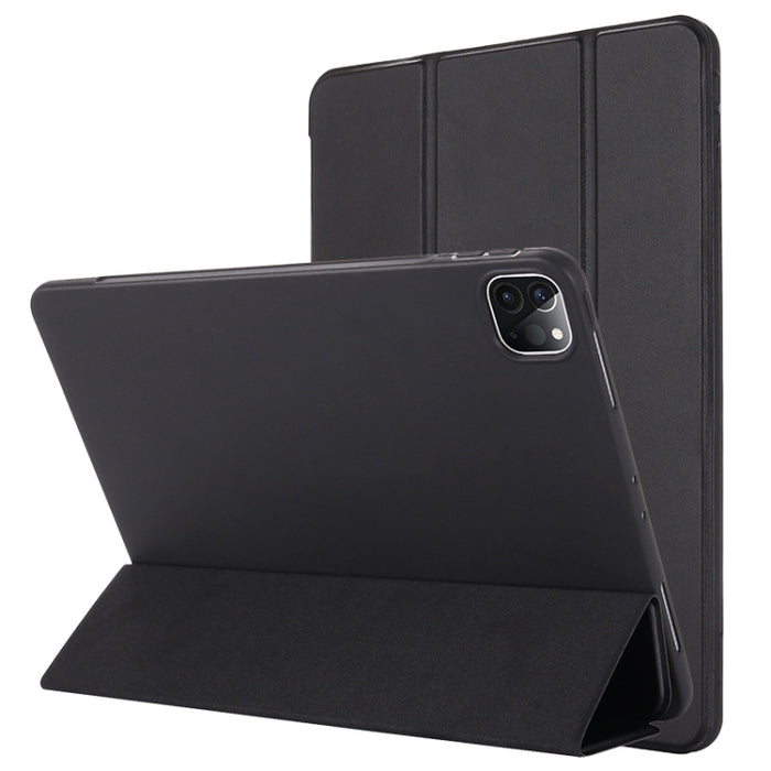 Funda de cuero con tapa horizontal de TPU con soporte de tres pliegues para iPad Pro 11 (2021) / (2020)