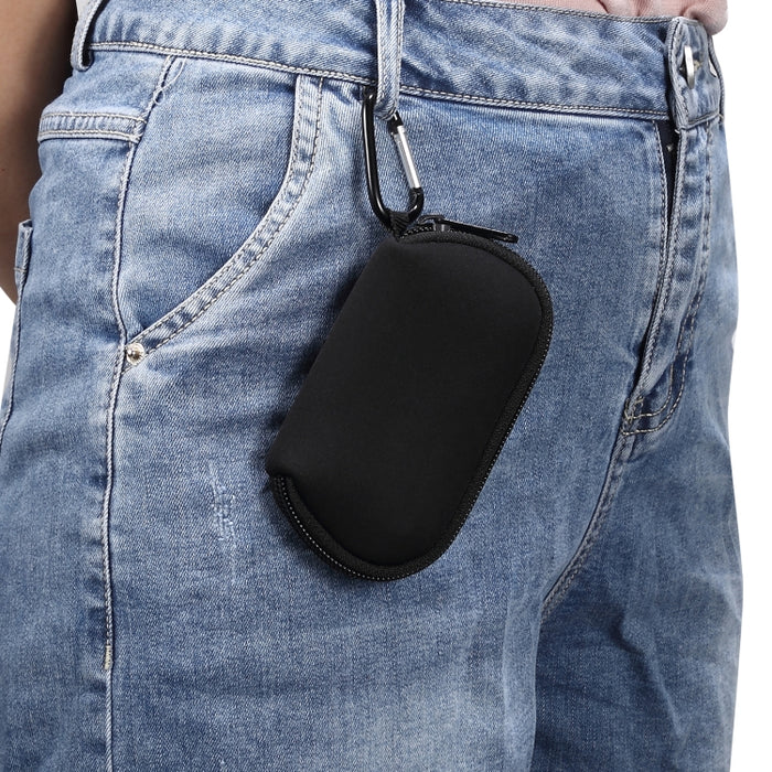 Mini bolsa protectora de auriculares de nailon resistente al agua elástica para AirPods Pro, con gancho
