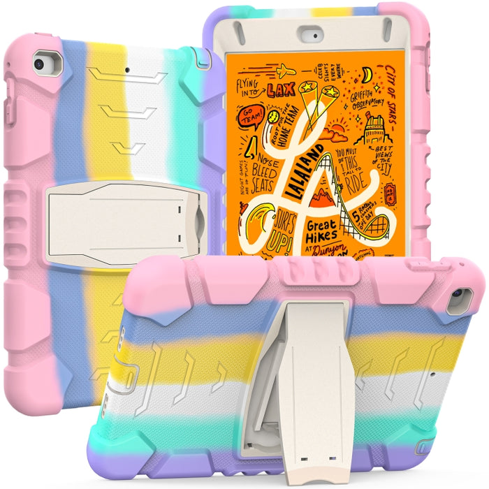 Marco de pantalla de protección de 3 capas + PC + Estuche combinado de silicona a prueba de golpes con soporte, For iPad mini 5 / 4, For Samsung Galaxy Tab S5e T720