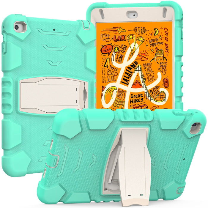 Marco de pantalla de protección de 3 capas + PC + Estuche combinado de silicona a prueba de golpes con soporte, For iPad mini 5 / 4, For Samsung Galaxy Tab S5e T720