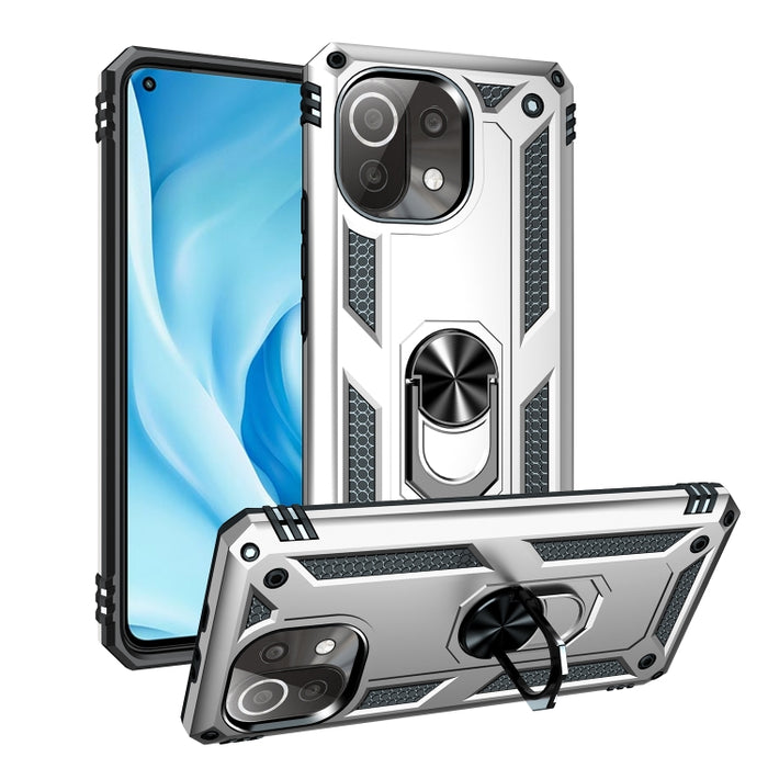 Funda protectora de TPU + PC a prueba de golpes con soporte giratorio de 360 grados, For Xiaomi Mi 11 Lite 5G