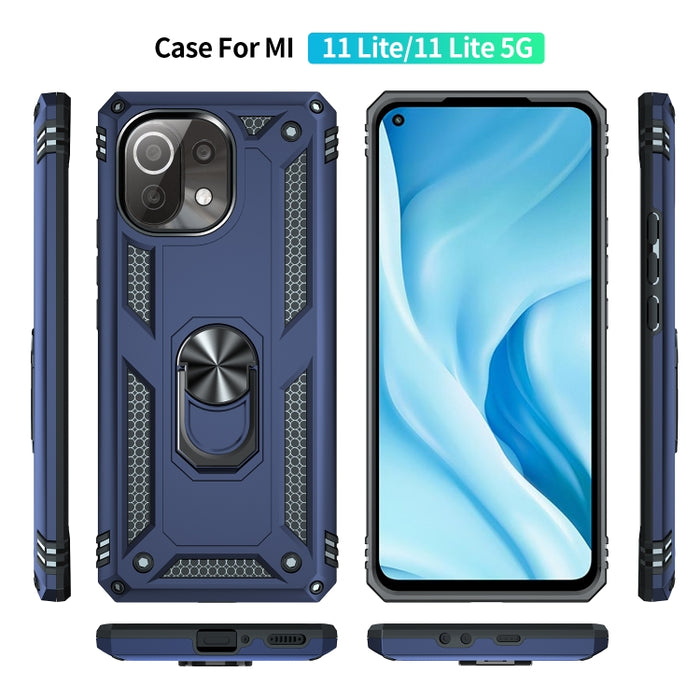Funda protectora de TPU + PC a prueba de golpes con soporte giratorio de 360 grados, For Xiaomi Mi 11 Lite 5G