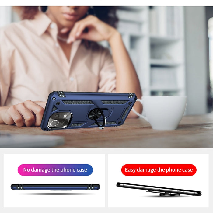 Funda protectora de TPU + PC a prueba de golpes con soporte giratorio de 360 grados, For Xiaomi Mi 11 Lite 5G