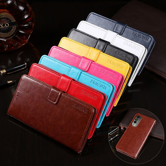 idewei Crazy Horse Texture Horizontal Flip Funda de cuero con soporte y ranuras para tarjetas y billetera, For Honor X20 SE, For Nokia X10 / X20