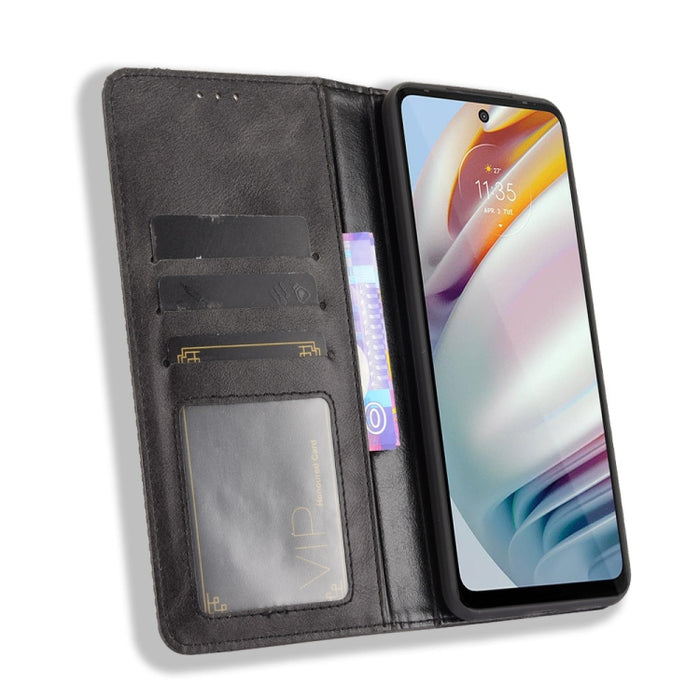 Hebilla magnética Retro Crazy Horse Texture Funda de cuero con tapa horizontal con soporte y ranuras para tarjetas y marco de fotos, For Motorola Moto G60 / Moto G40 Fusion, For OPPO Realme C11 2021 / Realme C20 / Realme C20a, For OPPO Reno5 A         ...