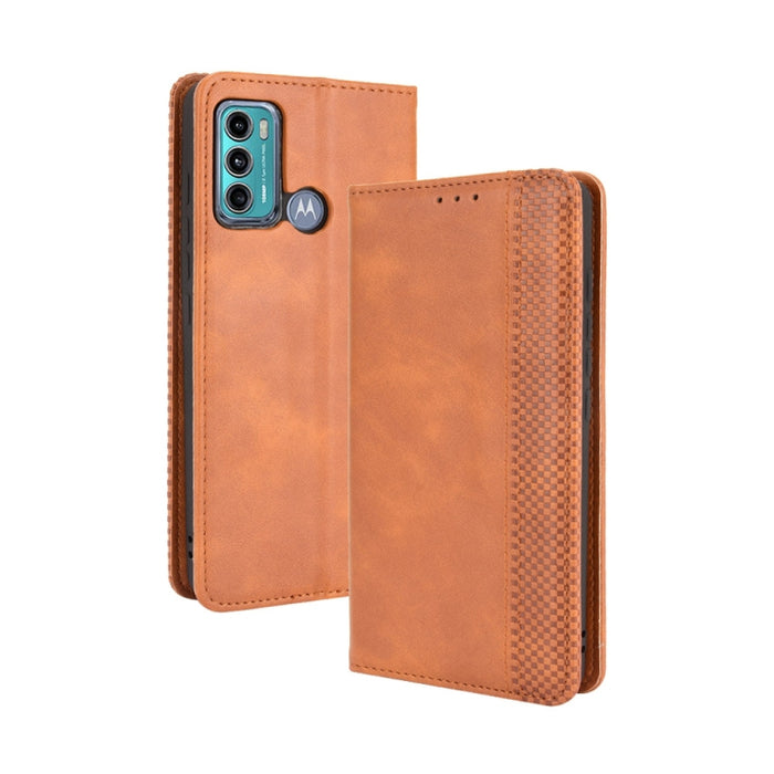 Hebilla magnética Retro Crazy Horse Texture Funda de cuero con tapa horizontal con soporte y ranuras para tarjetas y marco de fotos, For Motorola Moto G60 / Moto G40 Fusion, For OPPO Realme C11 2021 / Realme C20 / Realme C20a, For OPPO Reno5 A         ...