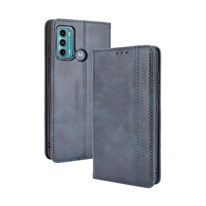 Hebilla magnética Retro Crazy Horse Texture Funda de cuero con tapa horizontal con soporte y ranuras para tarjetas y marco de fotos, For Motorola Moto G60 / Moto G40 Fusion, For OPPO Realme C11 2021 / Realme C20 / Realme C20a, For OPPO Reno5 A         ...