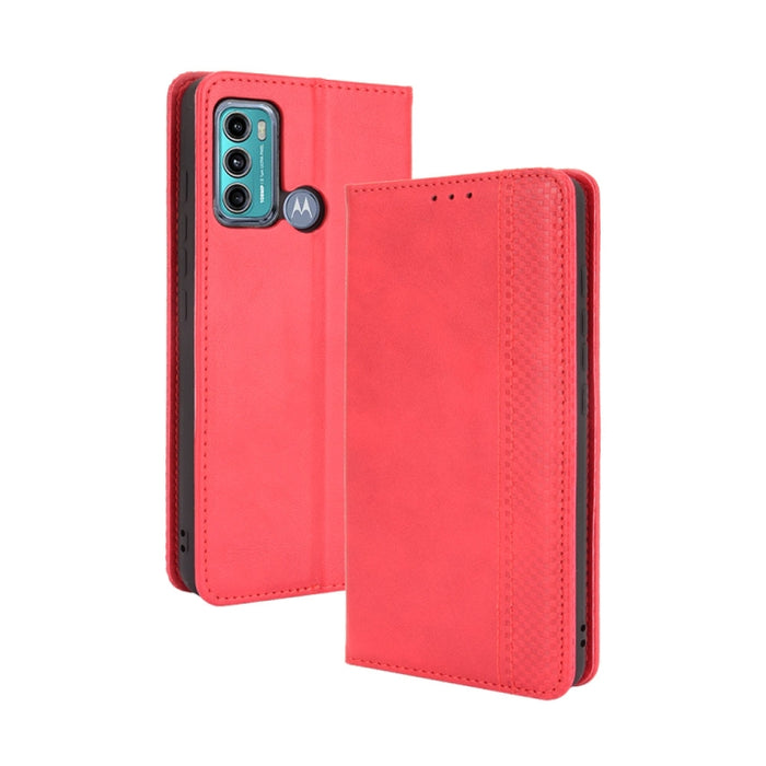 Hebilla magnética Retro Crazy Horse Texture Funda de cuero con tapa horizontal con soporte y ranuras para tarjetas y marco de fotos, For Motorola Moto G60 / Moto G40 Fusion, For OPPO Realme C11 2021 / Realme C20 / Realme C20a, For OPPO Reno5 A         ...