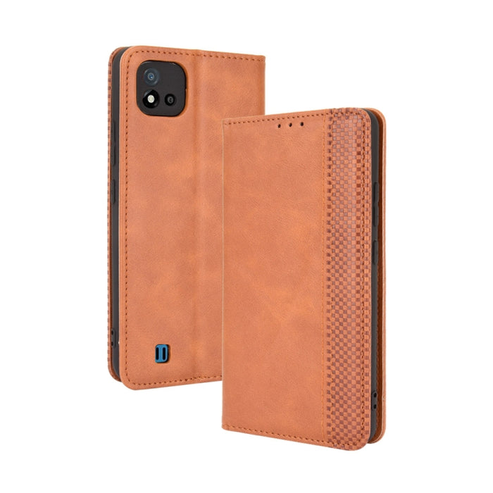 Hebilla magnética Retro Crazy Horse Texture Funda de cuero con tapa horizontal con soporte y ranuras para tarjetas y marco de fotos, For Motorola Moto G60 / Moto G40 Fusion, For OPPO Realme C11 2021 / Realme C20 / Realme C20a, For OPPO Reno5 A         ...