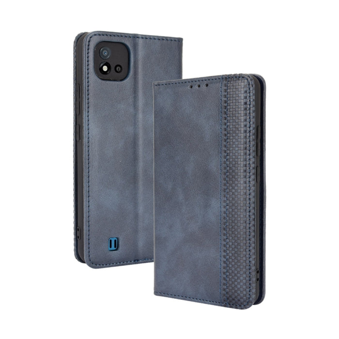 Hebilla magnética Retro Crazy Horse Texture Funda de cuero con tapa horizontal con soporte y ranuras para tarjetas y marco de fotos, For Motorola Moto G60 / Moto G40 Fusion, For OPPO Realme C11 2021 / Realme C20 / Realme C20a, For OPPO Reno5 A         ...