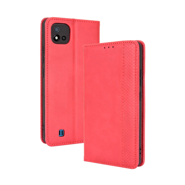 Hebilla magnética Retro Crazy Horse Texture Funda de cuero con tapa horizontal con soporte y ranuras para tarjetas y marco de fotos, For Motorola Moto G60 / Moto G40 Fusion, For OPPO Realme C11 2021 / Realme C20 / Realme C20a, For OPPO Reno5 A         ...