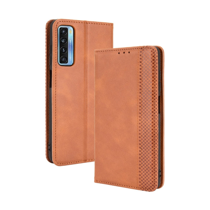 Hebilla magnética Retro Crazy Horse Texture Funda de cuero con tapa horizontal con soporte y ranuras para tarjetas y marco de fotos, For Motorola Moto G60 / Moto G40 Fusion, For OPPO Realme C11 2021 / Realme C20 / Realme C20a, For OPPO Reno5 A         ...