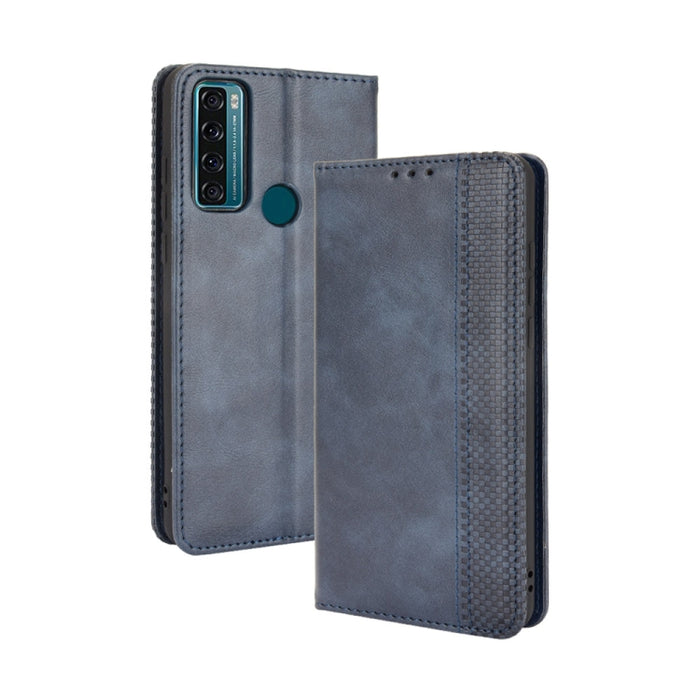 Hebilla magnética Retro Crazy Horse Texture Funda de cuero con tapa horizontal con soporte y ranuras para tarjetas y marco de fotos, For Motorola Moto G60 / Moto G40 Fusion, For OPPO Realme C11 2021 / Realme C20 / Realme C20a, For OPPO Reno5 A         ...