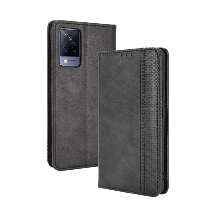 Hebilla magnética Retro Crazy Horse Texture Funda de cuero con tapa horizontal con soporte y ranuras para tarjetas y marco de fotos, For Motorola Moto G60 / Moto G40 Fusion, For OPPO Realme C11 2021 / Realme C20 / Realme C20a, For OPPO Reno5 A         ...