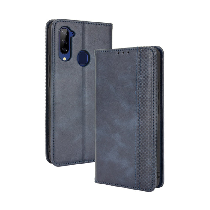 Hebilla magnética Retro Crazy Horse Texture Funda de cuero con tapa horizontal con soporte y ranuras para tarjetas y marco de fotos, For Motorola Moto G60 / Moto G40 Fusion, For OPPO Realme C11 2021 / Realme C20 / Realme C20a, For OPPO Reno5 A         ...