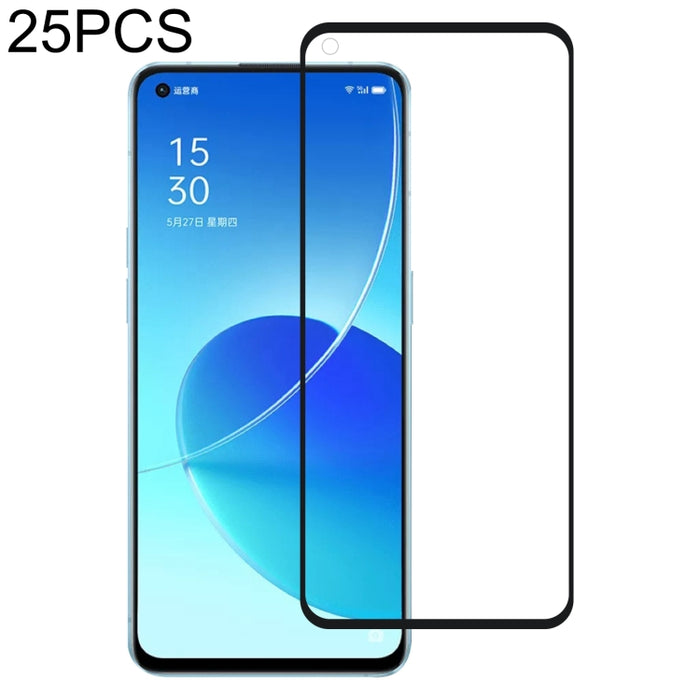 Película de vidrio templado de pantalla completa con pegamento completo de 25 piezas, For OPPO Reno6 5G / Reno7 5G / Reno7 SE 5G / A96 (25 PCS), For OPPO Reno6 Pro 5G / Reno6 Pro+ 5G / Reno7 Pro 5G (25 PCS), For Xiaomi Black Shark 4 / 4 Pro (25 PCS)