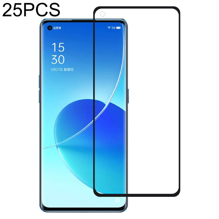 Película de vidrio templado de pantalla completa con pegamento completo de 25 piezas, For OPPO Reno6 5G / Reno7 5G / Reno7 SE 5G / A96 (25 PCS), For OPPO Reno6 Pro 5G / Reno6 Pro+ 5G / Reno7 Pro 5G (25 PCS), For Xiaomi Black Shark 4 / 4 Pro (25 PCS)
