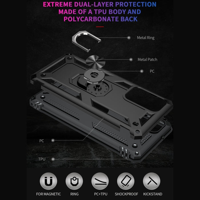 Funda protectora de TPU + PC a prueba de golpes con soporte giratorio de 360 grados, For Samsung Galaxy A82 5G, For Xiaomi Redmi Note 10 5G