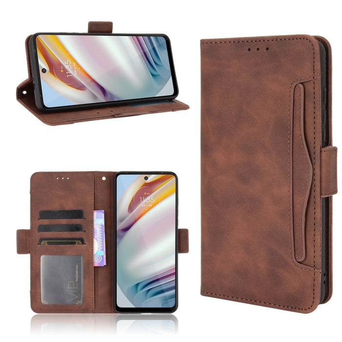 Estuche de cuero con tapa horizontal con patrón de piel de becerro con soporte y ranuras para tarjetas y marco de fotos, For Motorola Moto G40 Fusion / Moto G60, For OPPO Realme C11 2021 / C20 / C20A, For OPPO Reno5 A, For TCL 20 5G / 20S              ...