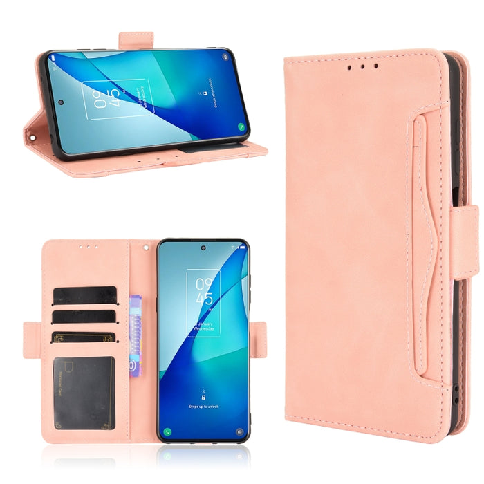 Estuche de cuero con tapa horizontal con patrón de piel de becerro con soporte y ranuras para tarjetas y marco de fotos, For Motorola Moto G40 Fusion / Moto G60, For OPPO Realme C11 2021 / C20 / C20A, For OPPO Reno5 A, For TCL 20 5G / 20S              ...