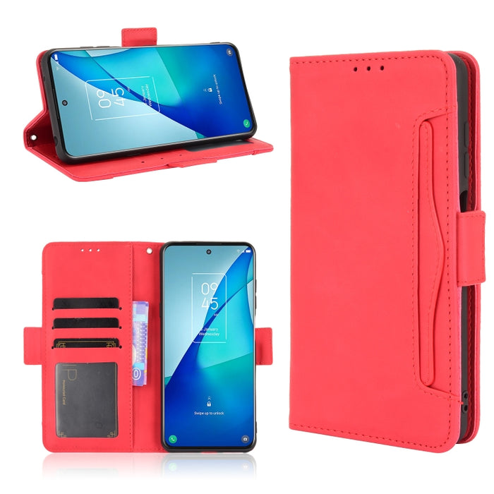 Estuche de cuero con tapa horizontal con patrón de piel de becerro con soporte y ranuras para tarjetas y marco de fotos, For Motorola Moto G40 Fusion / Moto G60, For OPPO Realme C11 2021 / C20 / C20A, For OPPO Reno5 A, For TCL 20 5G / 20S              ...