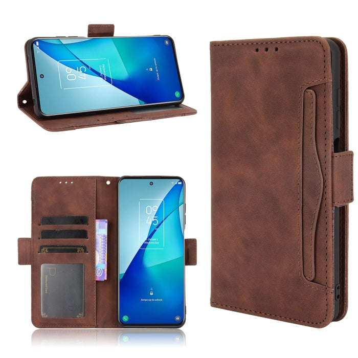 Estuche de cuero con tapa horizontal con patrón de piel de becerro con soporte y ranuras para tarjetas y marco de fotos, For Motorola Moto G40 Fusion / Moto G60, For OPPO Realme C11 2021 / C20 / C20A, For OPPO Reno5 A, For TCL 20 5G / 20S              ...