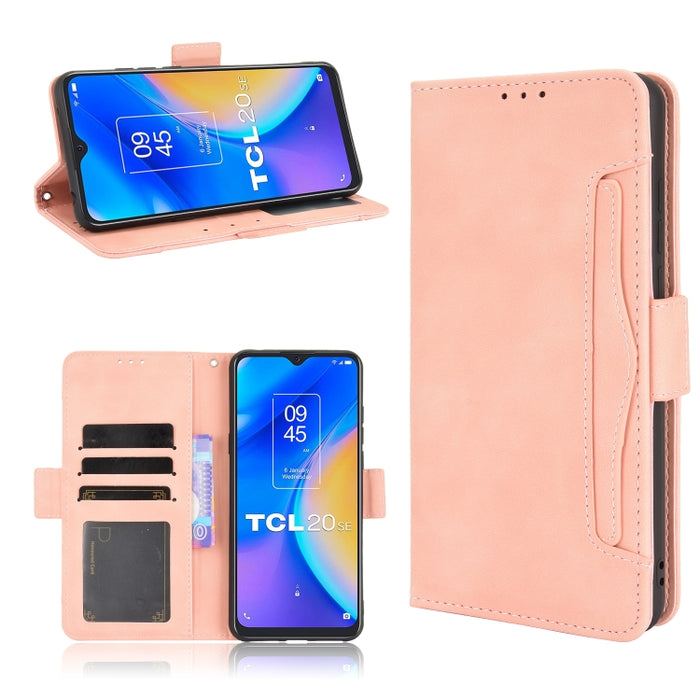 Estuche de cuero con tapa horizontal con patrón de piel de becerro con soporte y ranuras para tarjetas y marco de fotos, For Motorola Moto G40 Fusion / Moto G60, For OPPO Realme C11 2021 / C20 / C20A, For OPPO Reno5 A, For TCL 20 5G / 20S              ...