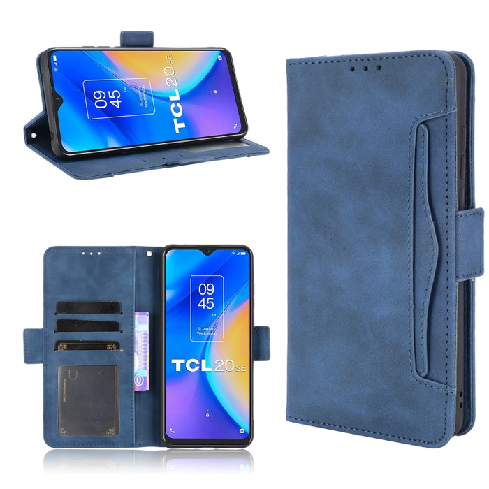 Estuche de cuero con tapa horizontal con patrón de piel de becerro con soporte y ranuras para tarjetas y marco de fotos, For Motorola Moto G40 Fusion / Moto G60, For OPPO Realme C11 2021 / C20 / C20A, For OPPO Reno5 A, For TCL 20 5G / 20S              ...