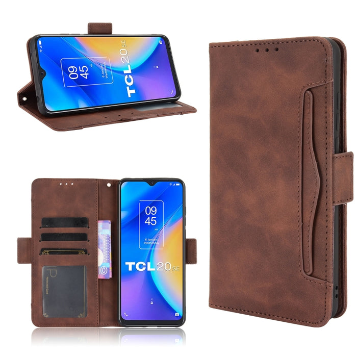 Estuche de cuero con tapa horizontal con patrón de piel de becerro con soporte y ranuras para tarjetas y marco de fotos, For Motorola Moto G40 Fusion / Moto G60, For OPPO Realme C11 2021 / C20 / C20A, For OPPO Reno5 A, For TCL 20 5G / 20S              ...