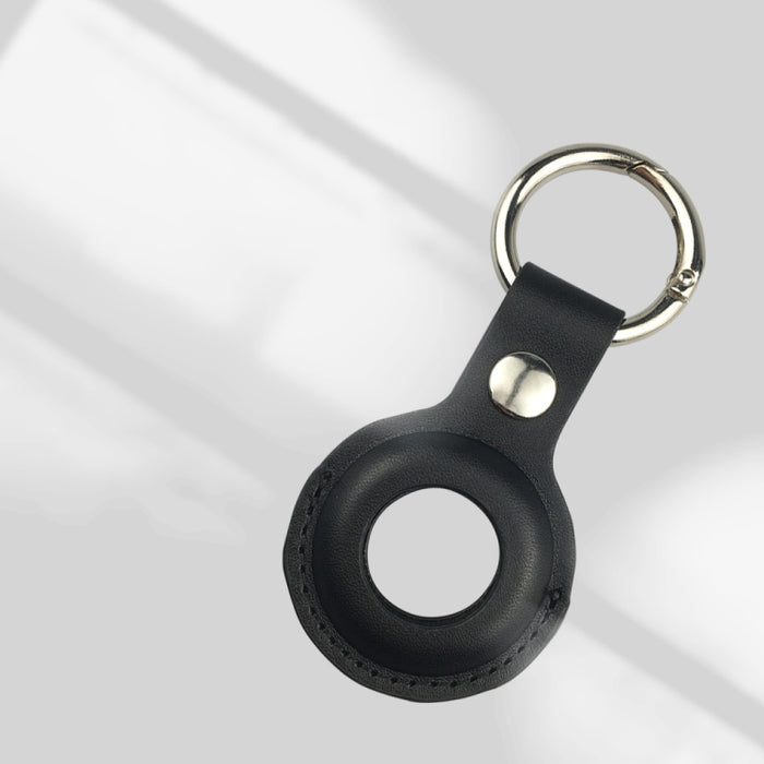 Funda protectora de cuero antiarañazos a prueba de golpes Llavero con lazo para colgar para AirTag